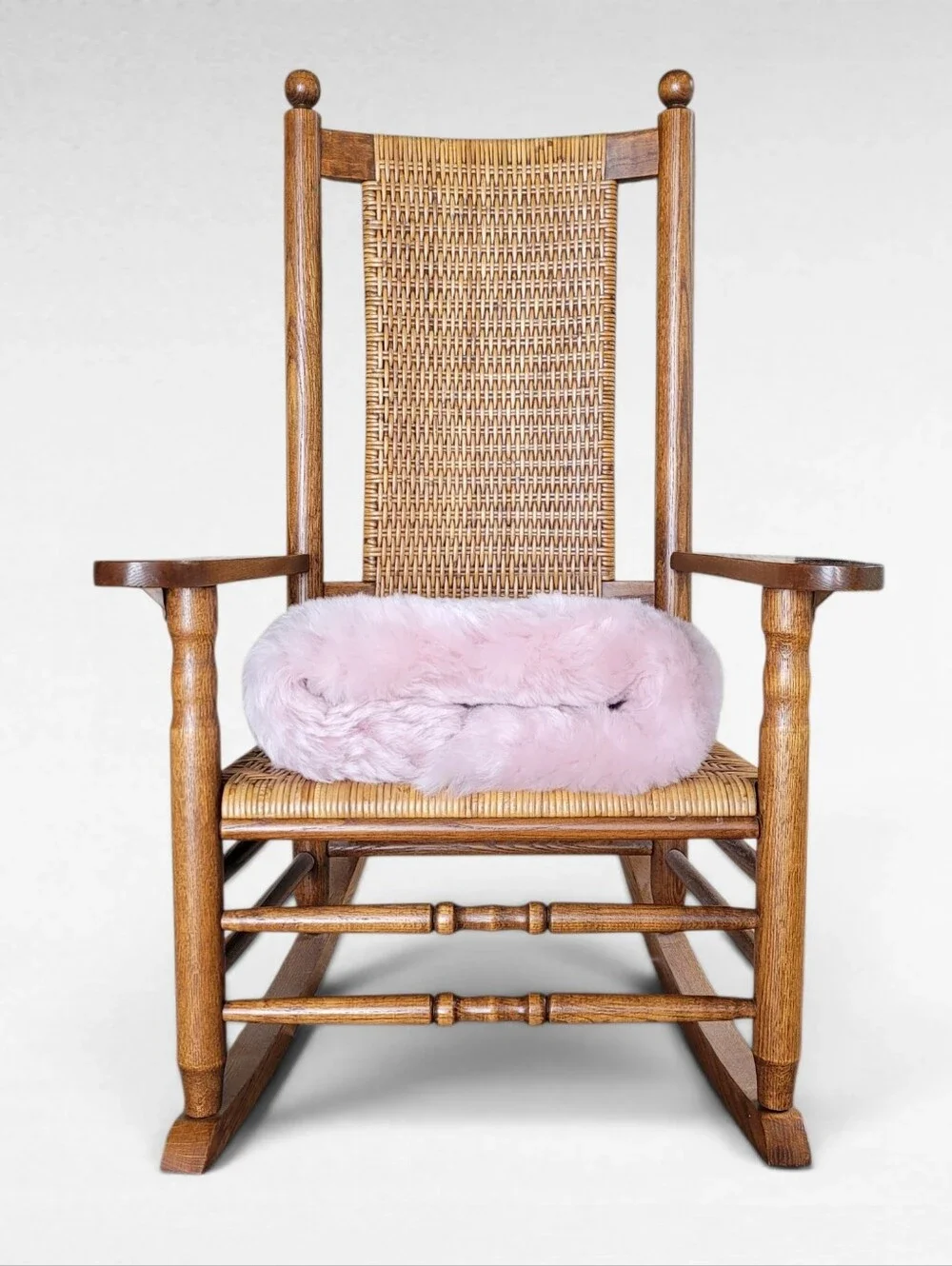 Plush Icelandic Double Lambskin - Light Pink Fur Rug or Cozy Soft Sofa Throw